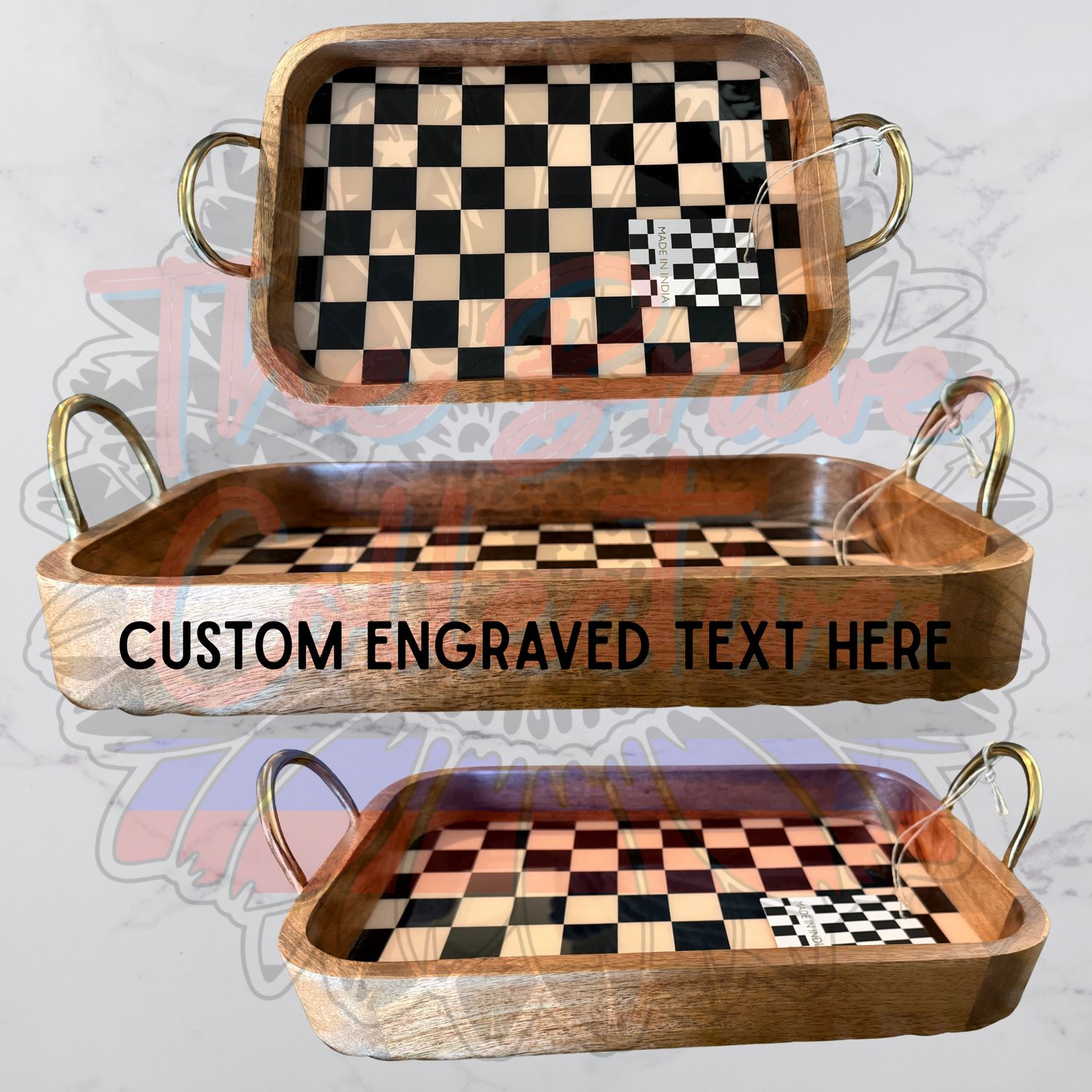 Checkered Serving Platter