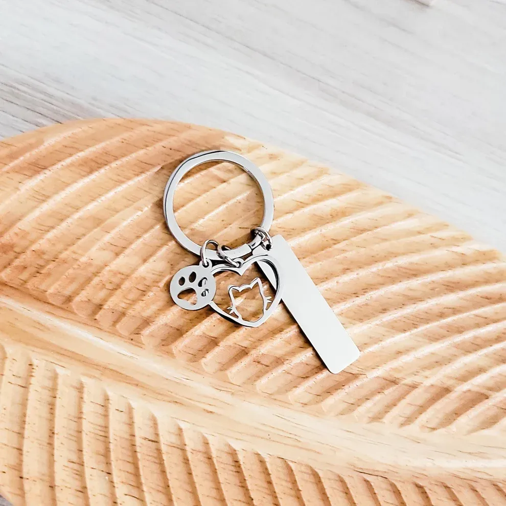 Cat &amp; Paw Keychain