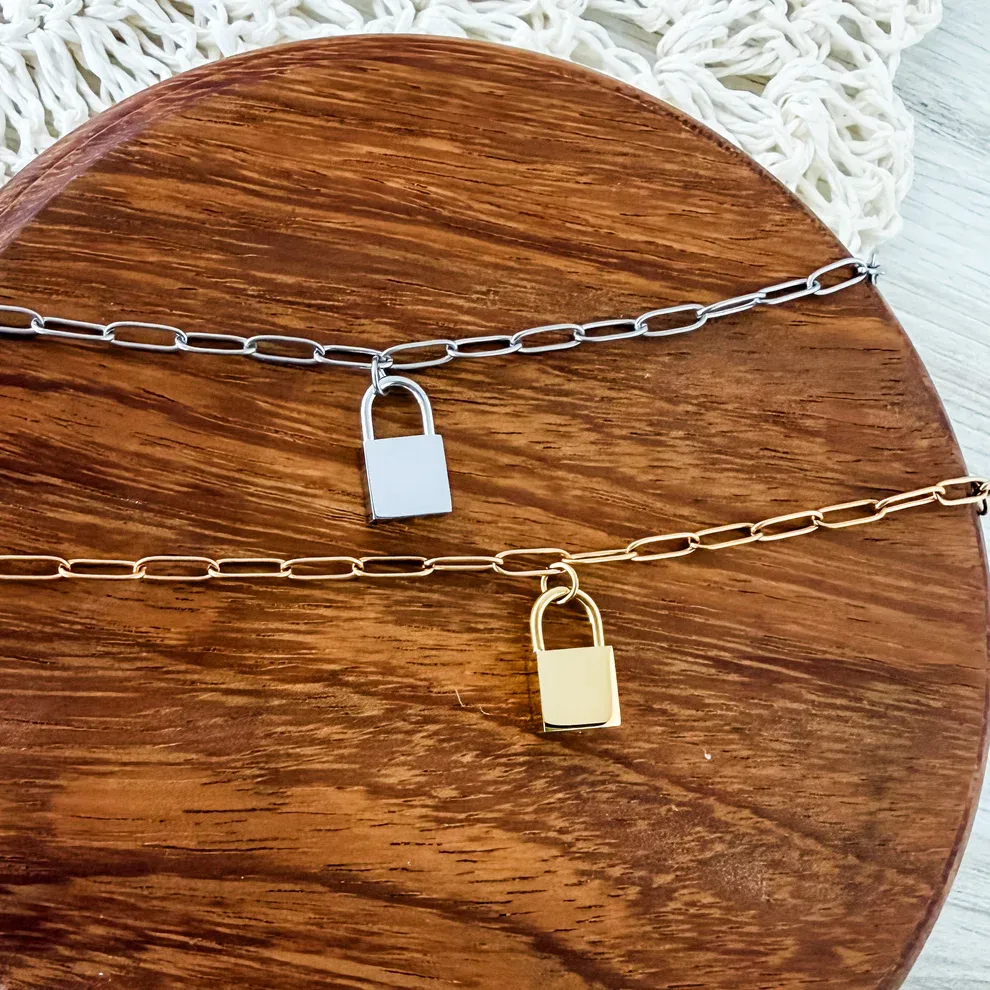 Petite Lock Paperclip Bracelet