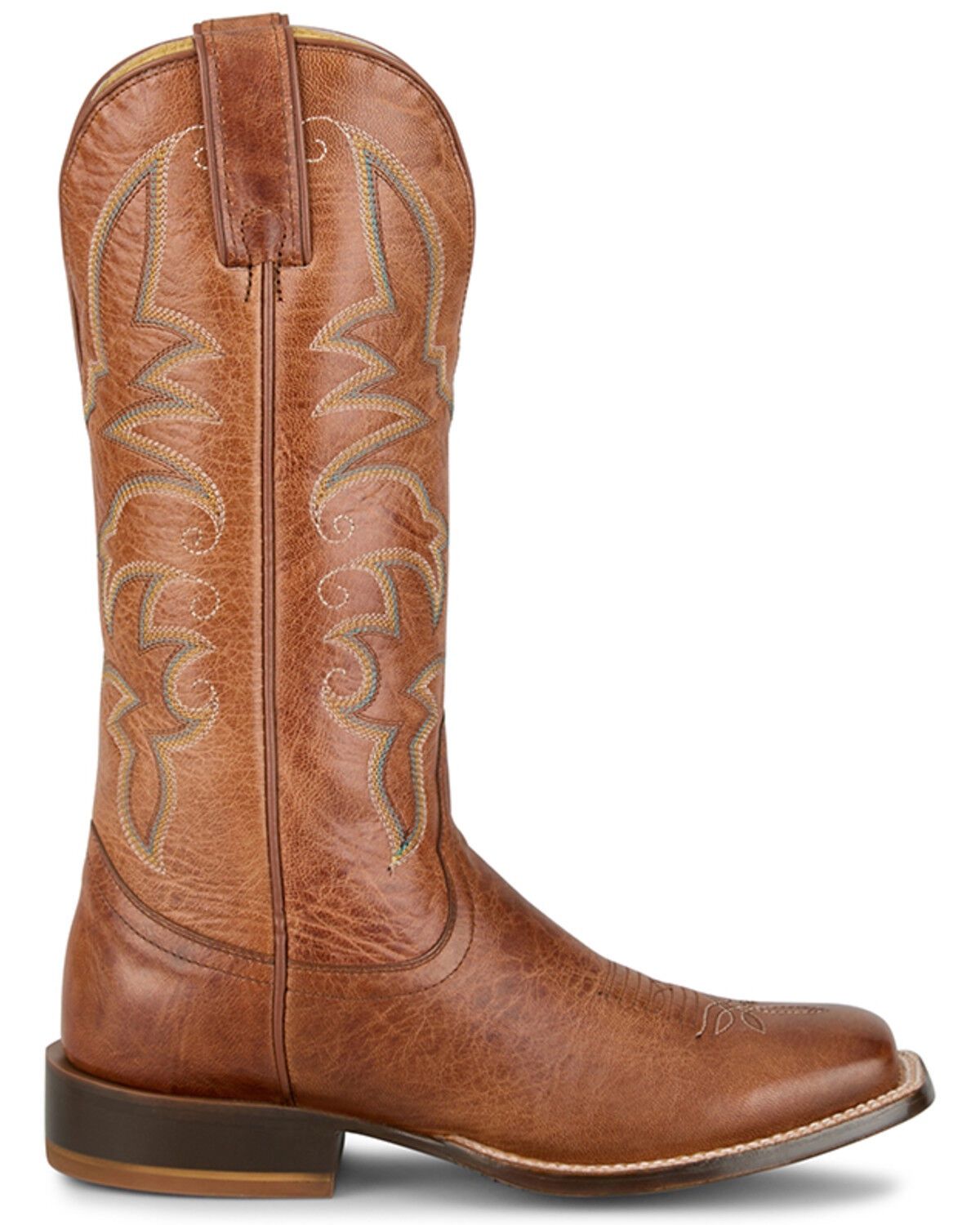 Tony Lama Women&#39;s Helena Cognac Goat Wide Square Toe Boot TL3245