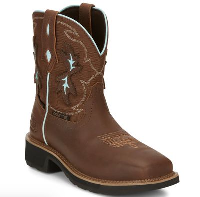 Justin Women's Work Gypsy Chisel  8-Inch Carbon Nano Electrical Hazard Waterproof Western Work Boot GY9960