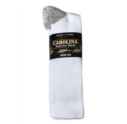 Carolina Men&#39;s White Work Sock  CA512