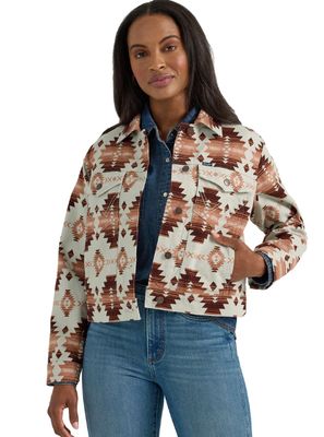 Wrangler Women's Cream and Rust Aztec Jacket 112361195