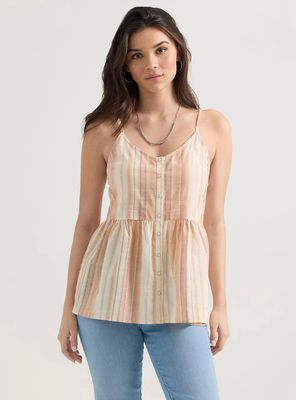 Wrangler Women's Punchy Top - Yellow &amp; Pink Tank 112361630