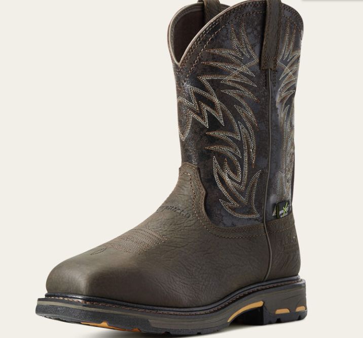 Ariat Men&#39;s WorkHog Wide Square Toe MetGuard Waterproof Composite Toe Boots 10016265