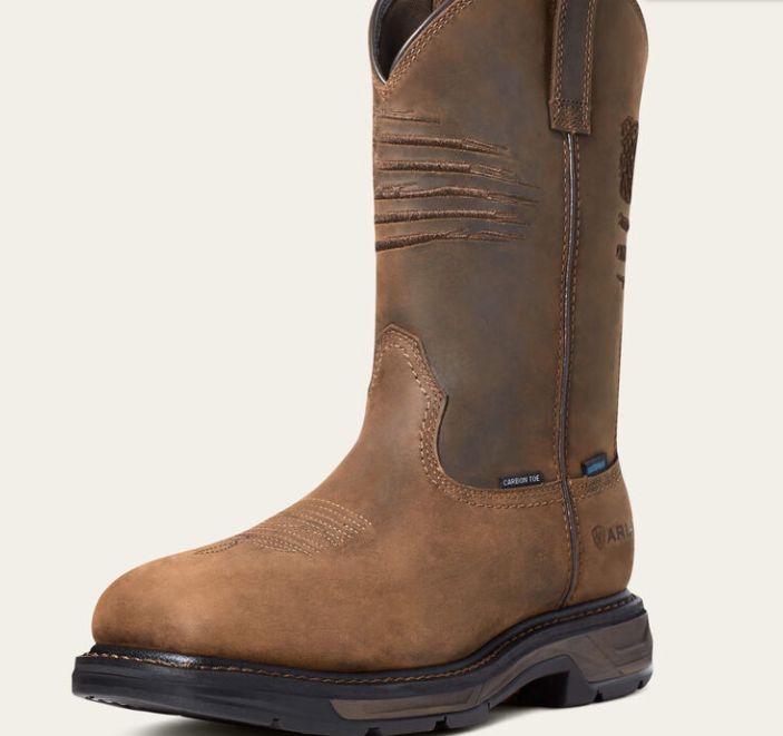Ariat Men&#39;s WorkHog XT Patriot Waterproof Carbon Toe Boots 10036002