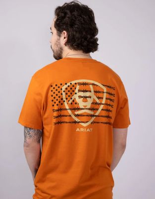 Ariat Men's Barb Shield Rust Shirt 10054774