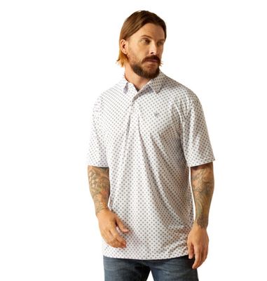 Ariat Men's All Over Print White Shirt 10055186
