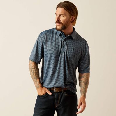 Ariat Men's All Over Print Blue Shirt 10055187