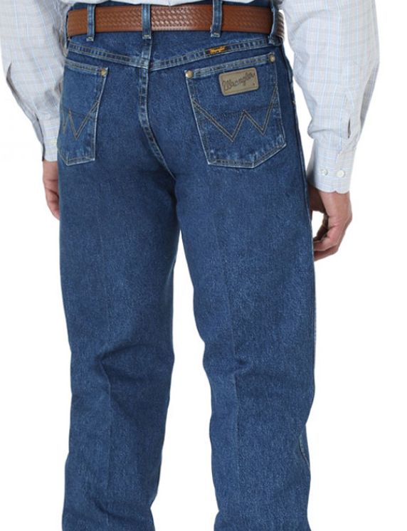 Wrangler Men&#39;s George Strait 13 Original High Rise Regular Fit Tapered Leg Jeans - Heavy Stone Denim 1013MGSHD