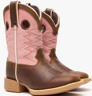 Durango Children's Lil' Rebel Pro™ Little Kids' Dark Chestnut Bubble Gum Western Boot DBT0238C