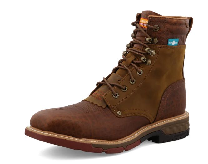 Twisted X Men&#39;s 8&quot; Waterproof Alloy Toe Work CellStretch® Lacer MXALW01