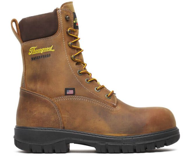 Thorogood Men&#39;s Genesis Series - 8&quot; Chestnut - Nano Safety Toe - Waterproof 804-4249
