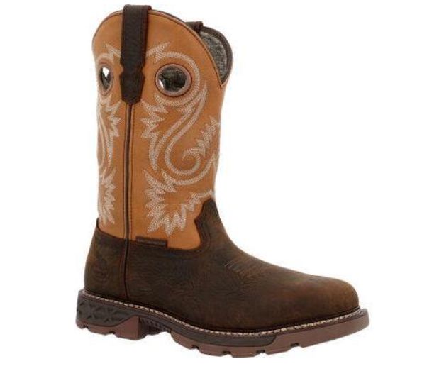 Georgia Boots Men&#39;s Carbo-Tec FLX 11&quot; Alloy Toe Waterproof Pull On Western Work Boot GB00672