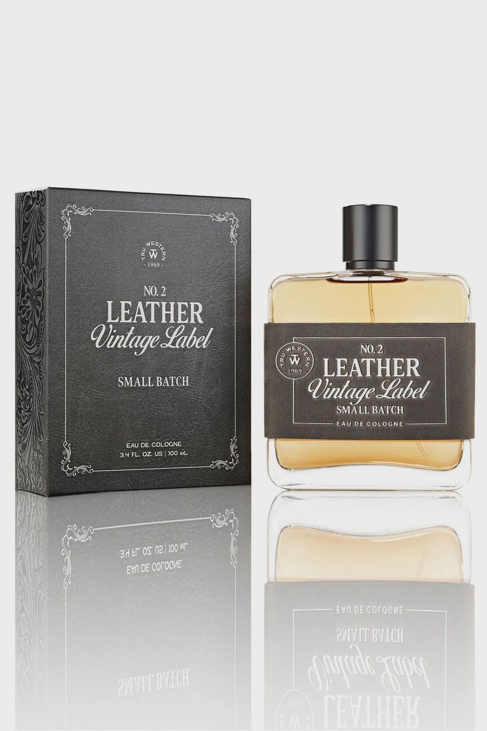 Tru Western Mens No 2 Leather Vintage Label Small Batch Cologne 98085