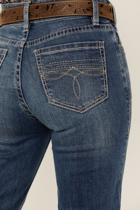 Rock &amp; Roll Denim Women&#39;s High Rise Horse Print Modest Bootcut Jeans BWPD06332