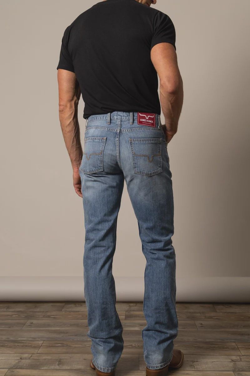 Kimes Mens Light Wash Barney Jeans MJE0000001