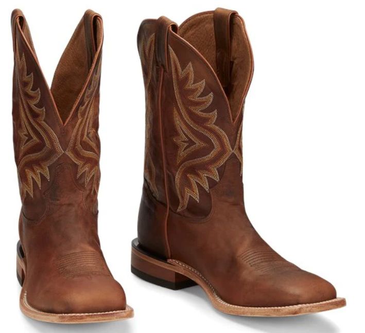 Tony Lama Men&#39;s  Avett Honey Brown Worn Goat Western Boot 7956