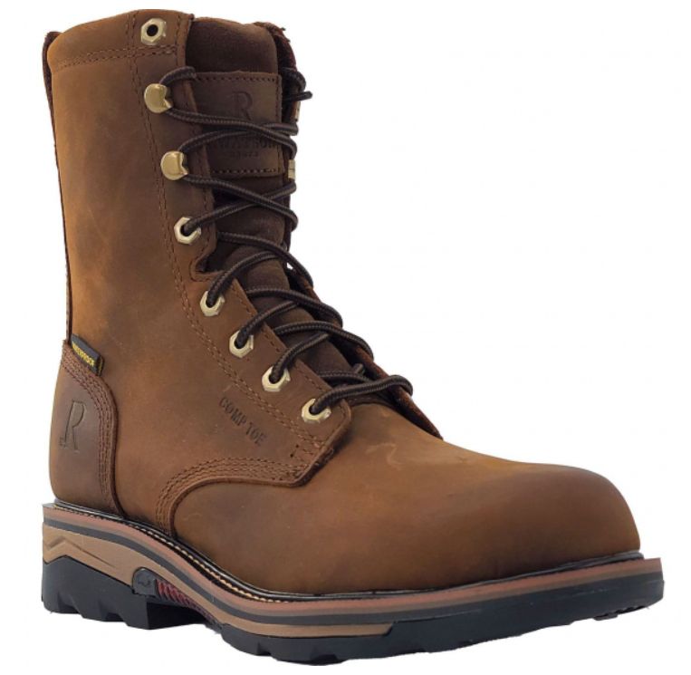 R. Watson Men&#39;s Peanut Lace Up Work Boots RW1202CTWM