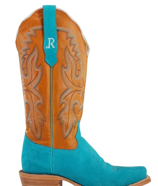 R. Watson Women&#39;s Wo Turquoise Boar Boot RWL8607-1