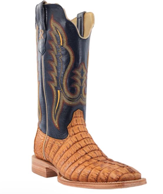 R. Watson Men&#39;s  Saddle Hornback Caiman Tail Boot RW3010-2