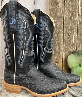 R. Watson Women's  Cape Buffalo Western Boot - Midnight Blue RWL7103