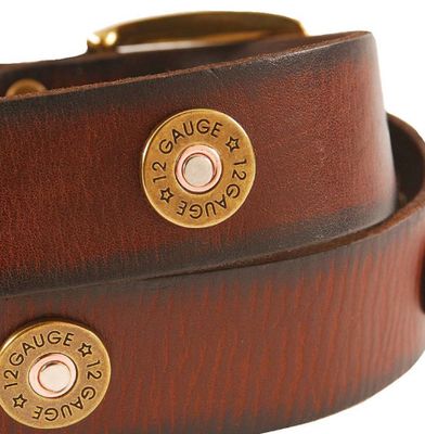 M&amp;F Western Men's Nocona  Shotgun Shell Accent Leather Belt N2472002