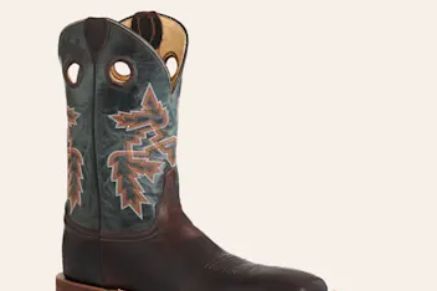 Justin Men's  Bender 11" Western Boot (Chocolate Brown/Silver Blue) BR5349