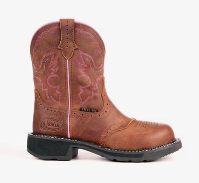 Justin Women's  Wanette 11" Steel Toe Western Work Boot GY9980....