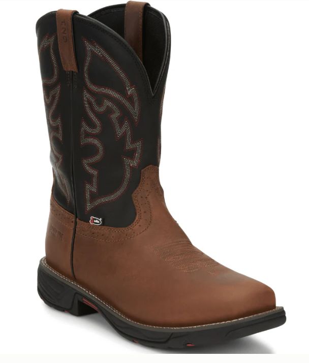 Justin Men's  Stampede Rush 11" Waterproof Composite Toe Boot (Tan) WK4337