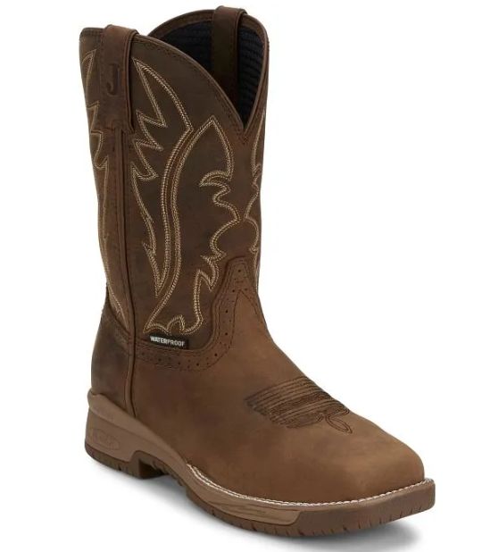 Justin Men&#39;s  Waterproof Commander Work Collection NiTread Boots CR3211