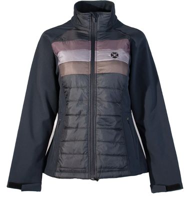 Hooey Women's  Navy Softshell Jacket w/ Stripes HJ123NV