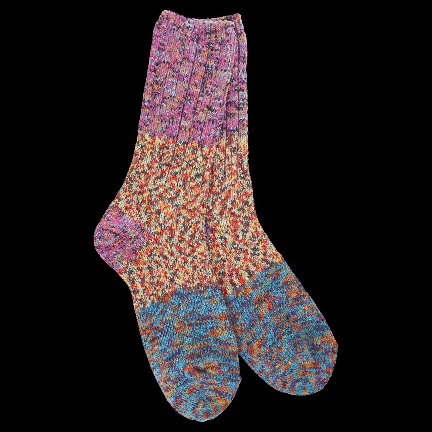 Worlds Softest Womens Weekend Collection Rag Crew Fiesta Socks 75656