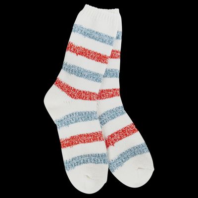 Worlds Softest Womens Ragg Links Crew  OS Vintage Stripe 76427