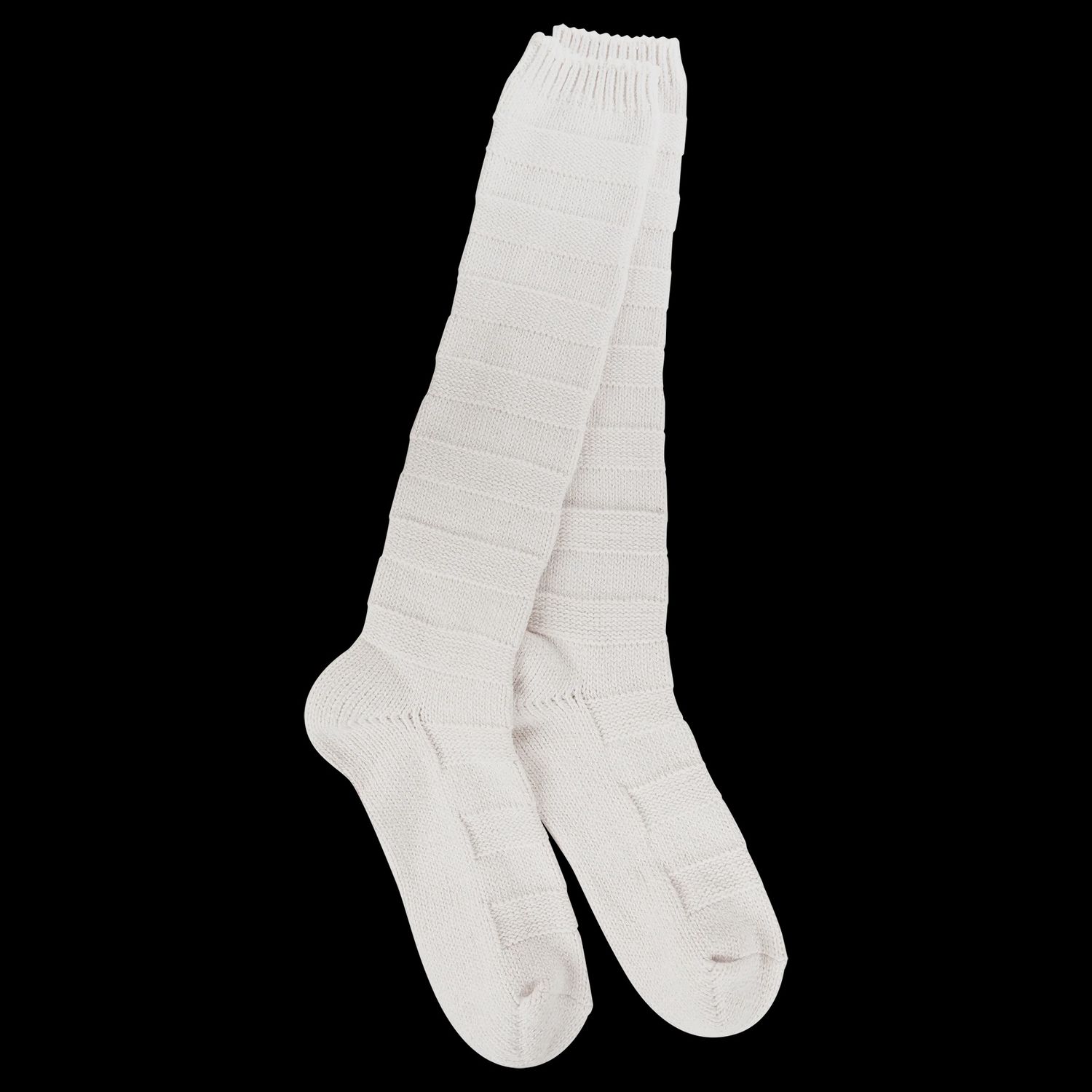 Worlds Softest Womens Solid Stripe Knee High Oatmeal Socks 76357