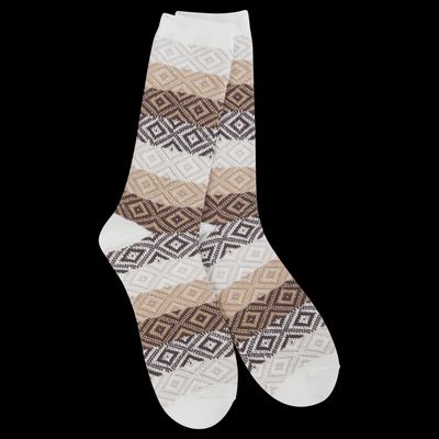 Worlds Softest Womens Weekend Collection Gem Crew Chocolate Multi Socks 75649