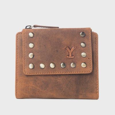 Myra Womens Yellowstone Westmere Studded Leather Wallet S13308