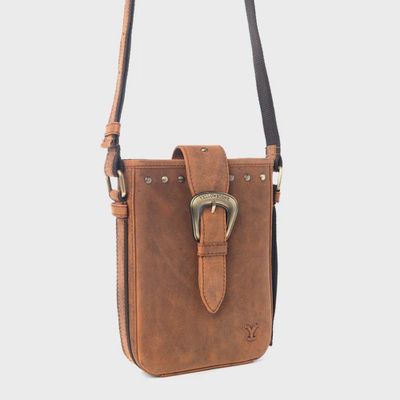 Myra Womens Yellowstone Wildhaven Amber Buckle Crossbody Bag S13316