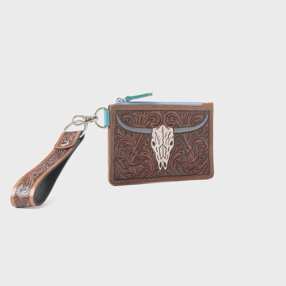 Myra Pride of Prickly Pears Credit Card Holder In Dark Brown - S-11869