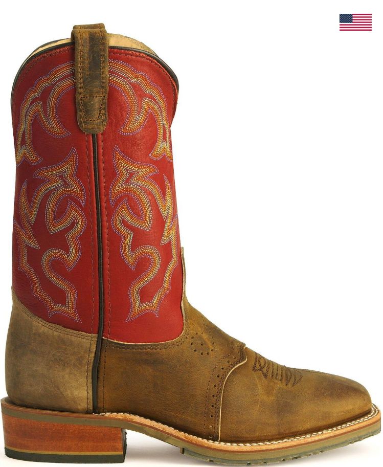 Double H/Carolina Men&#39;s  ICE Saddle Vamp Work Roper Boot - Square Toe DH3556
