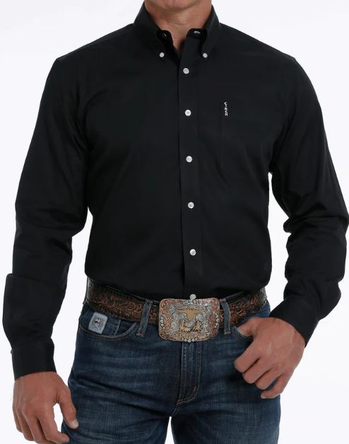 Cinch/Cruel Denim Children&#39;s  Modern Fit Solid Button-Down Western Shirt CTK8370004