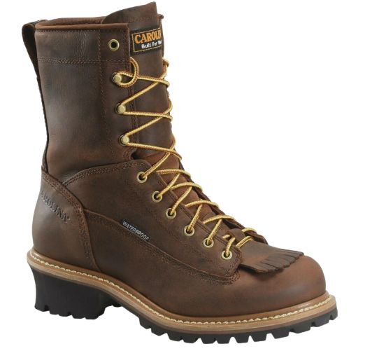 Carolina Men&#39;s  Spruce Logger 8&quot; Waterproof Steel Toe Boots CA9824