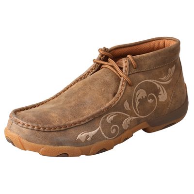 Twisted X Women's Chukka Driving Moc Side stitch design WDM0041