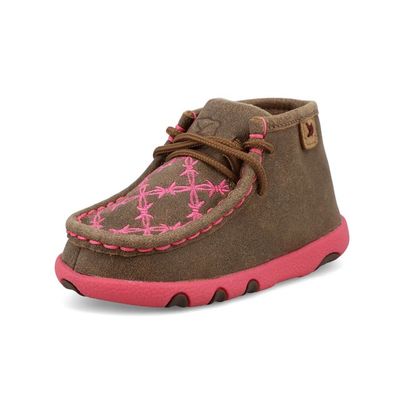 Twisted X Children's  Chukka Driving Moc (Pink Barbed Wire) ICA0037