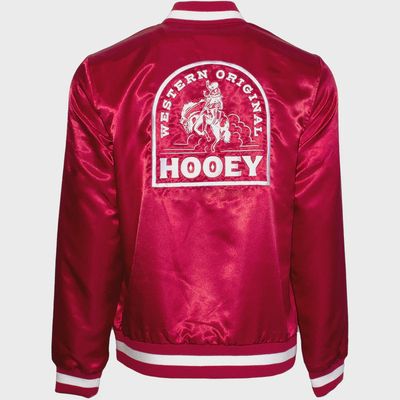 Hooey Men's "Solid" Red/White Satin Jacket HJ131RDWH