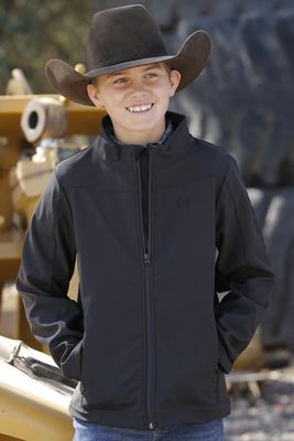 Cinch Youth Boys Soft Shell Black Jacket MWJ7480003
