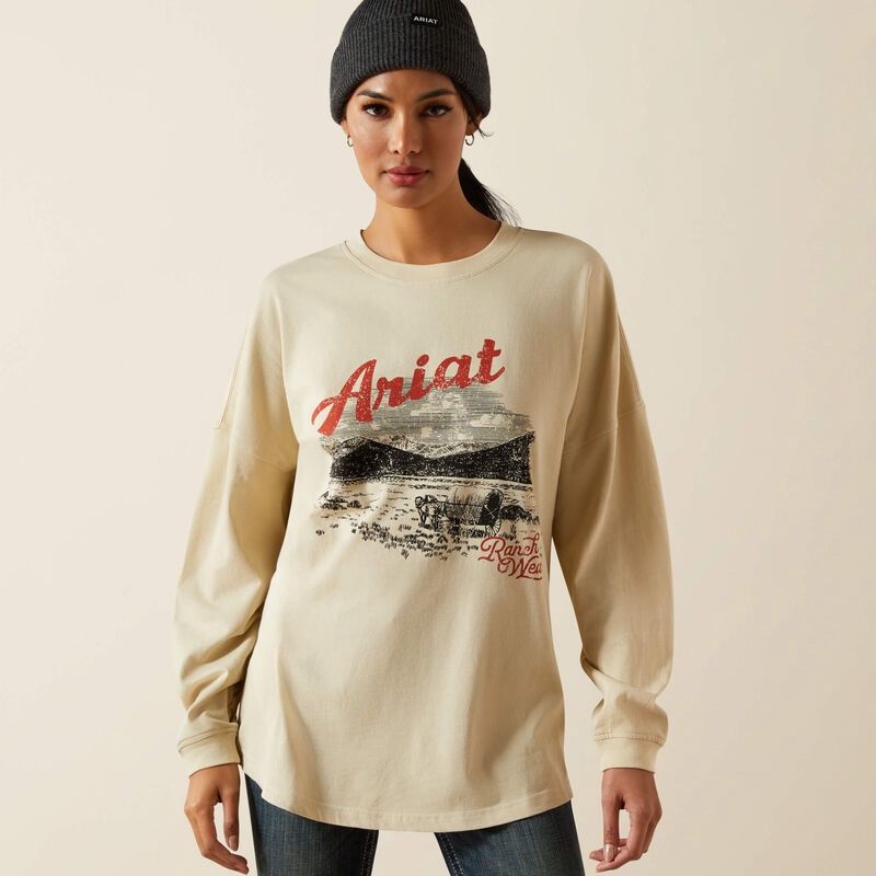 Ariat Women's Canvas Oversized Long Sleeve Shirt 10062839