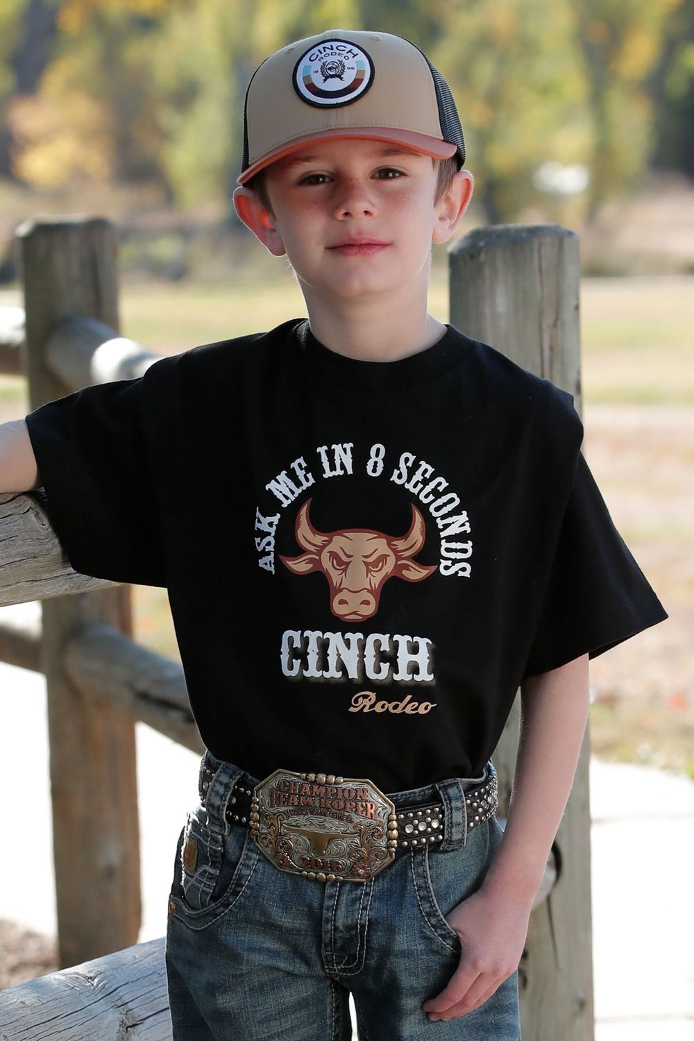 Cinch Youth SS Tee Shirt: Black- MTT7670134