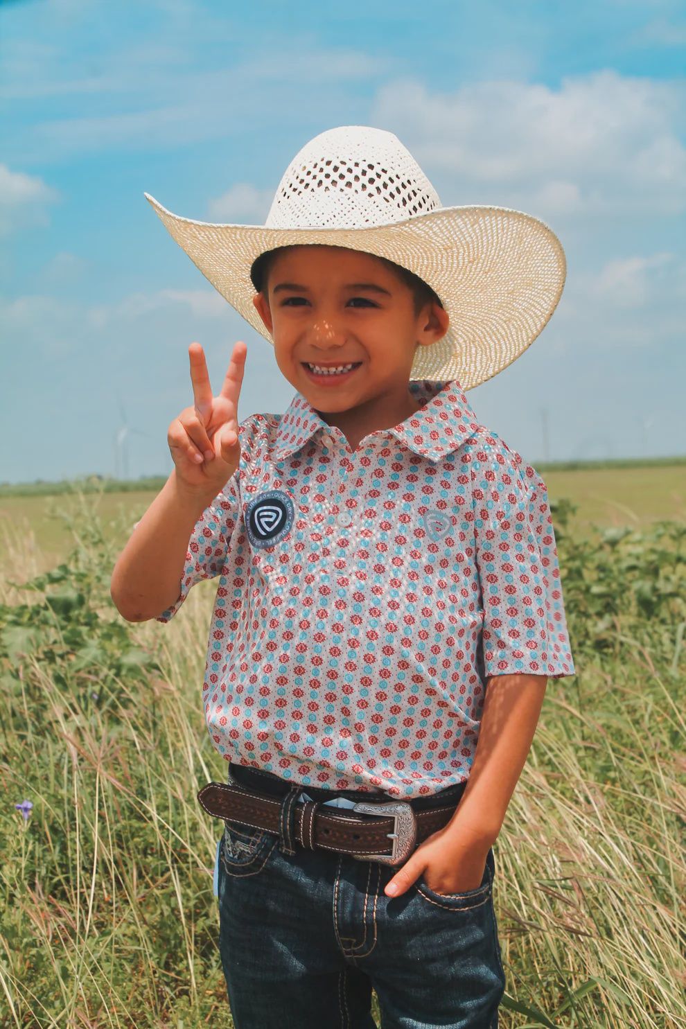 Rock&amp;Roll Boys Geo Printed Polo Shirt BB51T06615