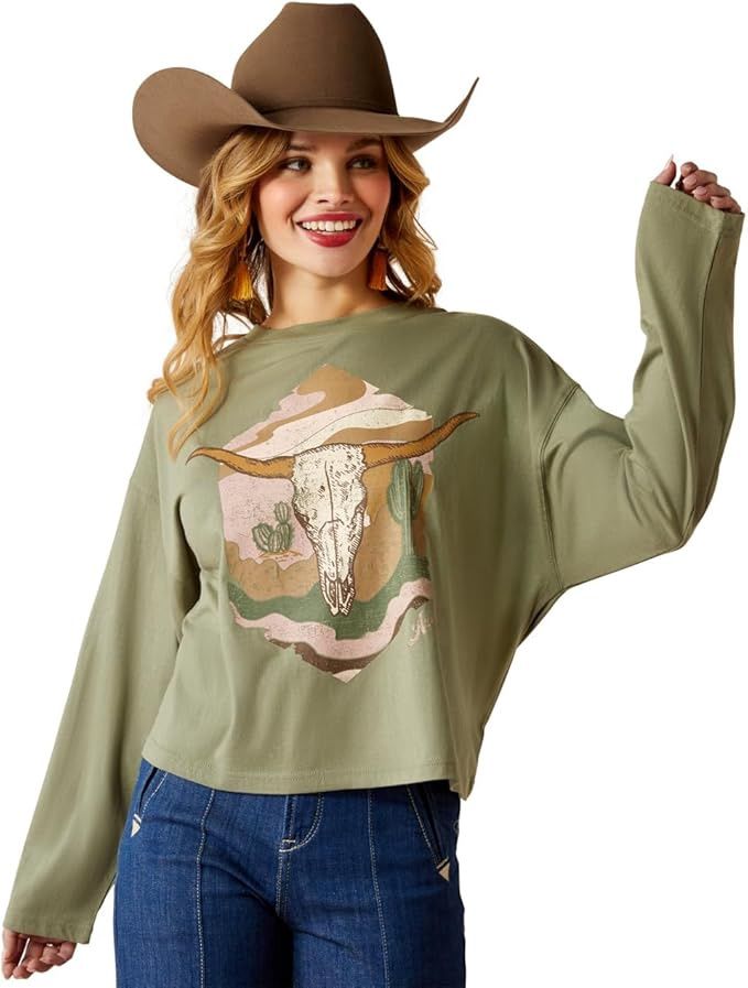 ARIAT Women's Wanderer Long Sleeve Crop 10053893